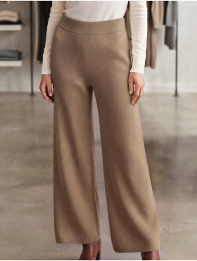 Solid Color Wide Legged Pants